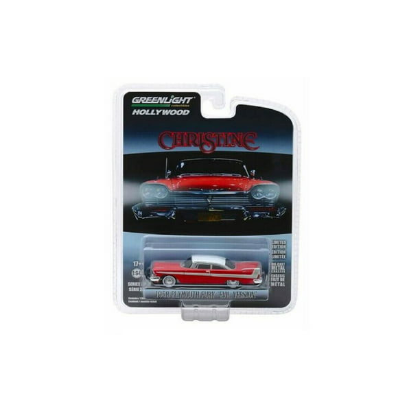 CHASE GREENLIGHT 44840-B 1:64 1958 PLYMOUTH FURY RED "CHRISTINE" EVIL VERSION